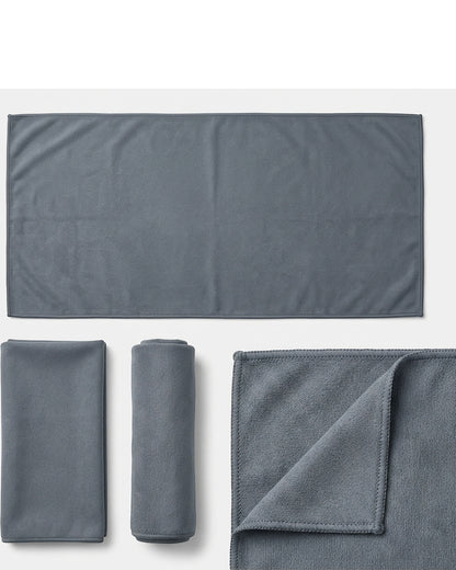 Glea Microfiber Gym Towel Slate 16 x 32 in 2 Pack