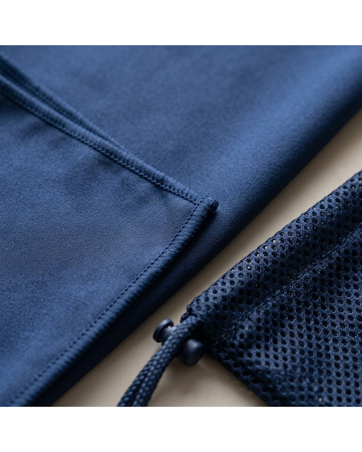 Glea Swim Fitness Towel Navy 20 x 40 in Drawstring Pouch