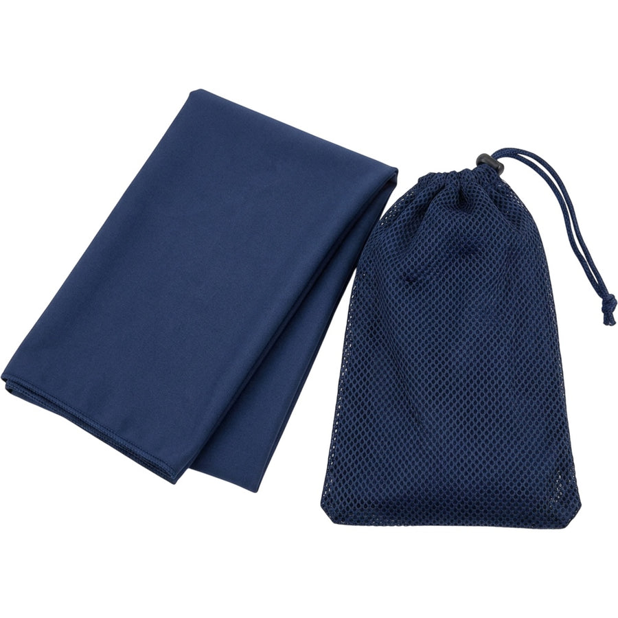 Glea Swim Fitness Towel Navy 20 x 40 in Drawstring Pouch