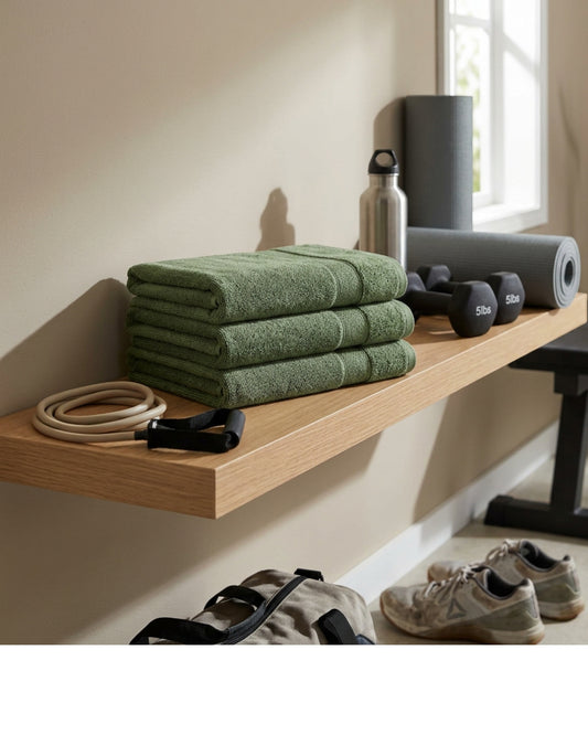 Glea Training Hand Towel Moss 14 x 28 in 3 Pack