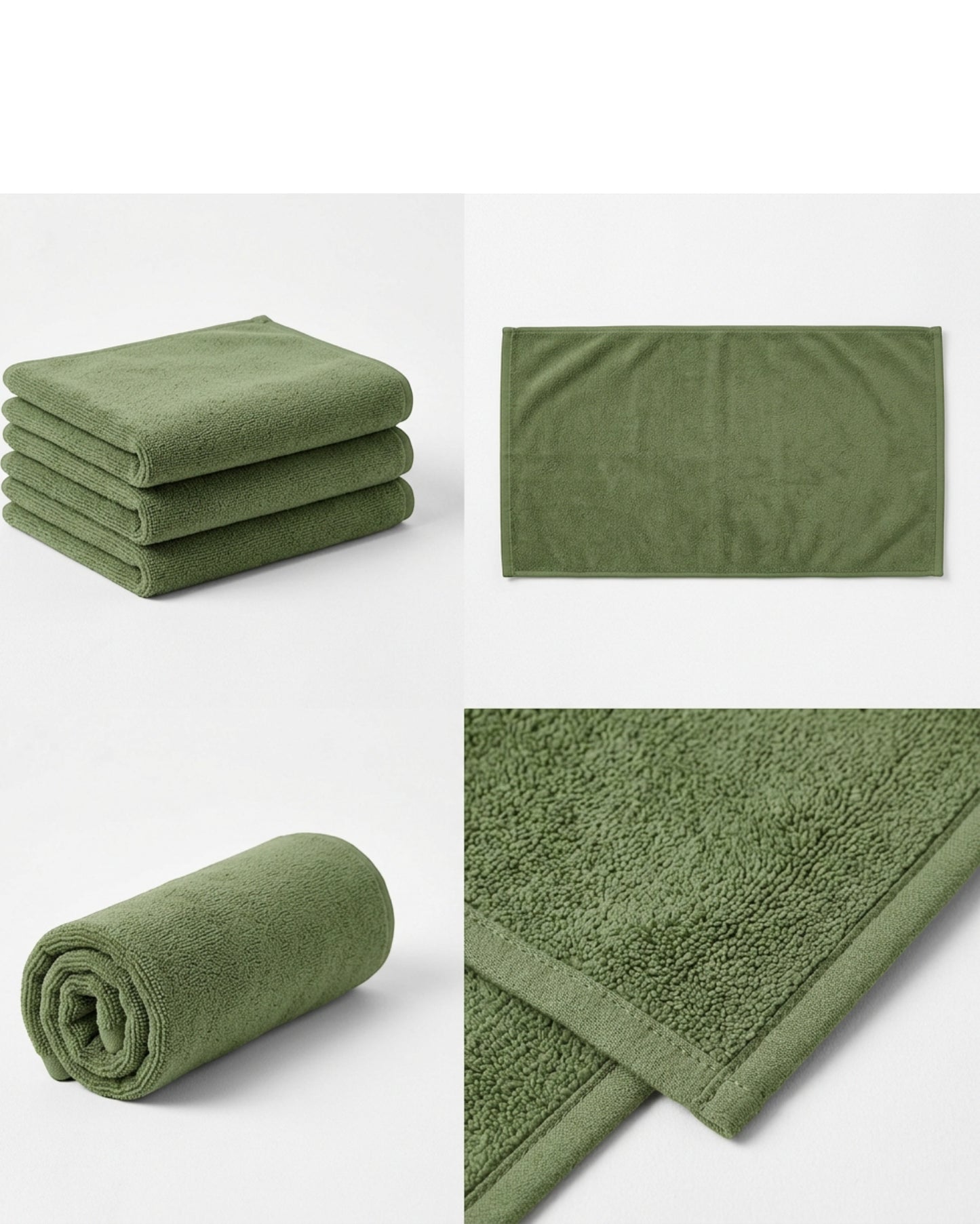 Glea Training Hand Towel Moss 14 x 28 in 3 Pack