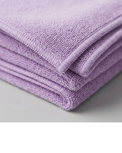 Glea Workout Face Towel Set Lilac 12 x 12 in 6 Pack