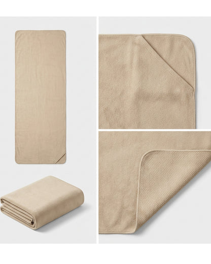 Glea Yoga Mat Towel Sand 24 x 72 in Corner Pockets